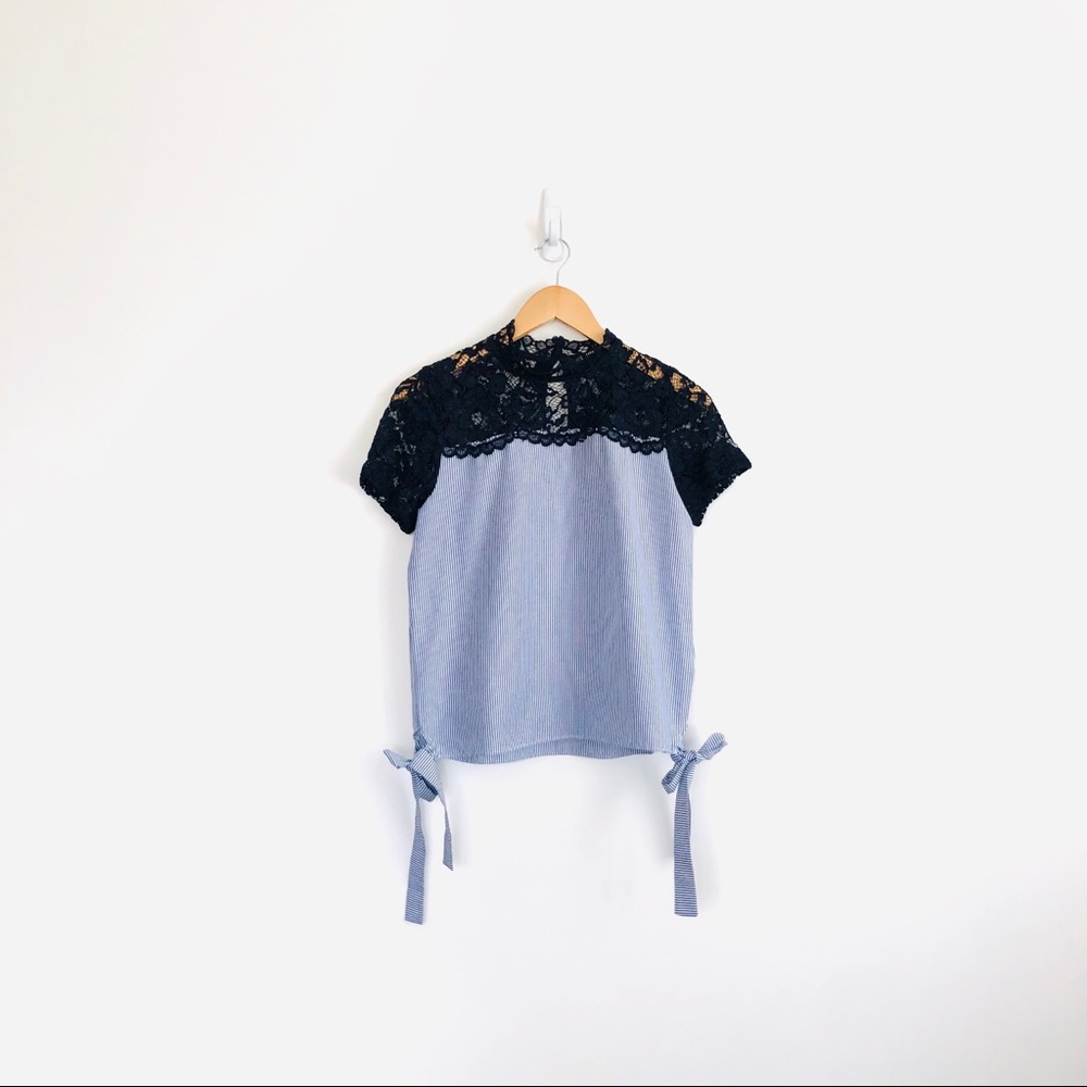 Zara Lace Side-Tie Top - Picture 2 of 8